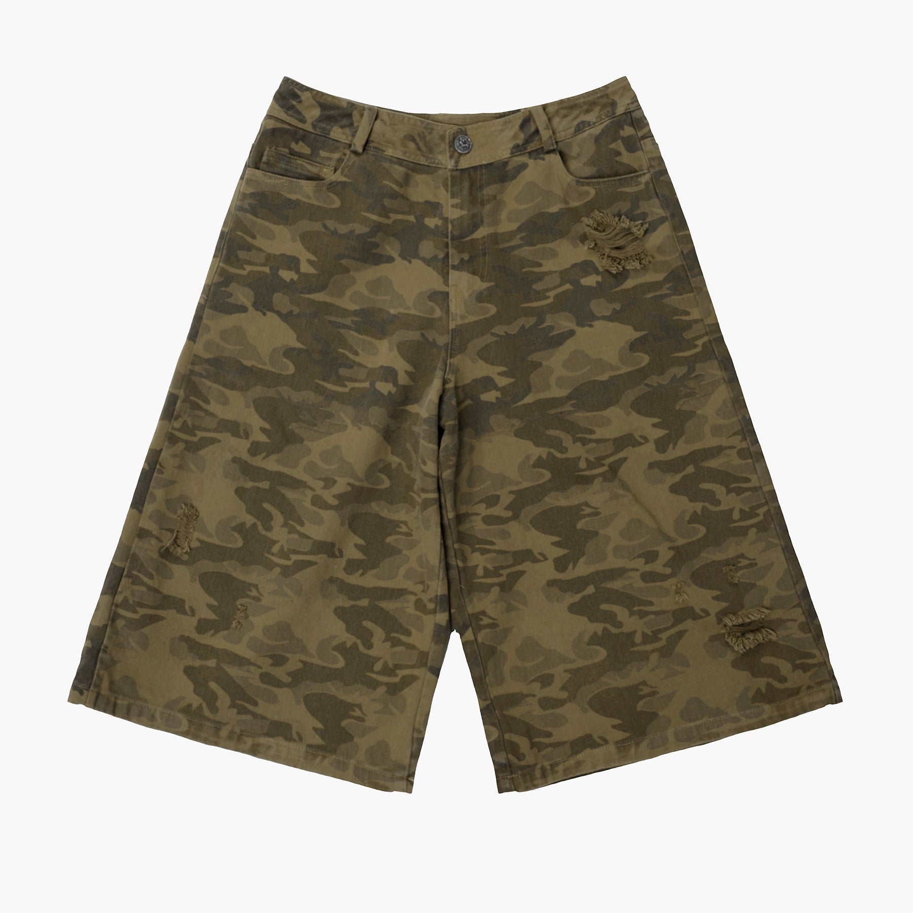 JHYQ Camo Capri Cut Shorts L Green
