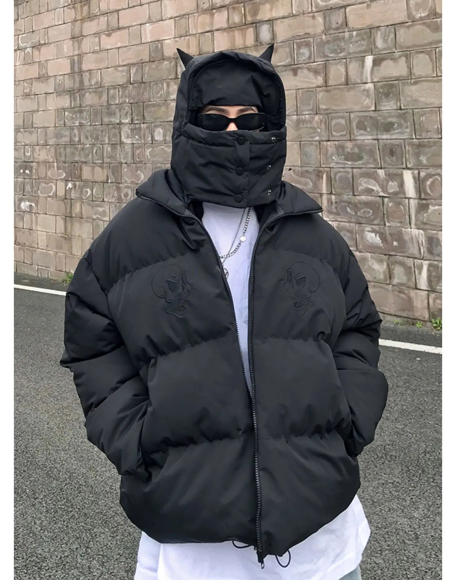 Devils advocate premium japanese 2025 faux fur hooded parka jacket