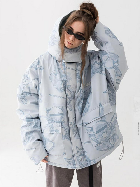 HARSH and CRUEL Blinded Monsters Parka Jacket – Japanese Streetwear HARSH and CRUEL Blinded Monsters Parka Jacket – Japanese Streetwear