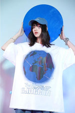 Harajuku Streetwear - BJHG 3M Reflective Rainbow Earth Tee - Shop High Quality Japanese Streetwear, Anime Clothing, Asian Street Fashion and Many More!