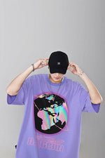 Harajuku Streetwear - BJHG 3M Reflective Rainbow Earth Tee - Shop High Quality Japanese Streetwear, Anime Clothing, Asian Street Fashion and Many More!