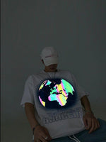 Harajuku Streetwear - BJHG 3M Reflective Rainbow Earth Tee - Shop High Quality Japanese Streetwear, Anime Clothing, Asian Street Fashion and Many More!