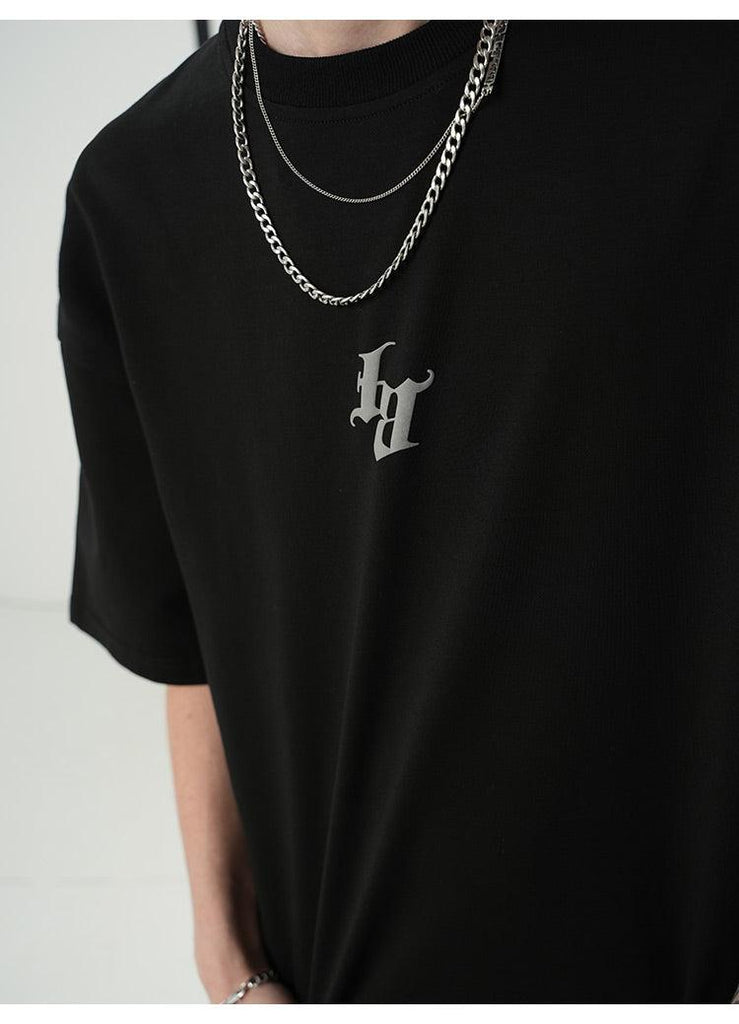 Harajuku Streetwear - BJHG Regardless Embossed Logo Tee - Shop High Quality Japanese Streetwear, Anime Clothing, Asian Street Fashion and Many More!