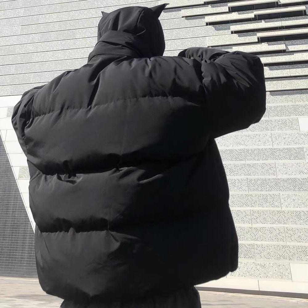 Black Puffer Jacket with Hood