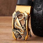 Harajuku Streetwear - Embossed Z Dragon Pendant Leather Belt - Shop High Quality Japanese Streetwear, Anime Clothing, Asian Street Fashion and Many More!