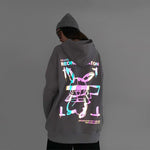 Harajuku Streetwear - HARSH and CRUEL Blinded Monster 3M Reflective Hoodie - Shop High Quality Japanese Streetwear, Anime Clothing, Asian Street Fashion and Many More!