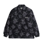 Harajuku Streetwear - HARSH and CRUEL Blinded Monsters Button Up Jacket - Shop High Quality Japanese Streetwear, Anime Clothing, Asian Street Fashion and Many More!