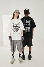 Harajuku Streetwear - HARSH and CRUEL Blinded Monster Outline Tee - Shop High Quality Japanese Streetwear, Anime Clothing, Asian Street Fashion and Many More!
