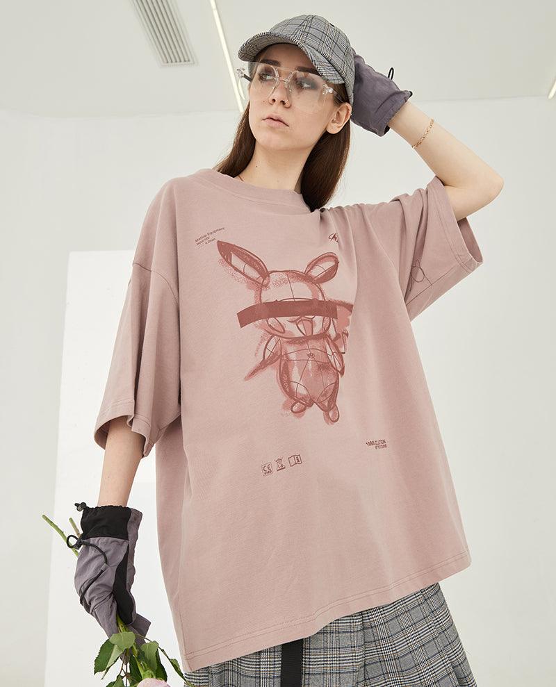 Harajuku Streetwear - HARSH and CRUEL Blinded Monster Outline Tee - Shop High Quality Japanese Streetwear, Anime Clothing, Asian Street Fashion and Many More!