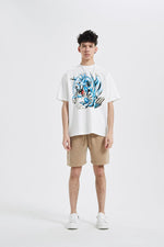 Harajuku Streetwear - Airbrushed "Blue Eyes" Vintage Oversized Tee - Shop High Quality Japanese Streetwear, Anime Clothing, Asian Street Fashion and Many More!