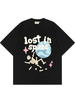 Harajuku Streetwear - "Lost In Space" Oversized Tee - Shop High Quality Japanese Streetwear, Anime Clothing, Asian Street Fashion and Many More!