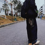 Harajuku Streetwear - Dragon Embroidered Denim Jeans - Shop High Quality Japanese Streetwear, Anime Clothing, Asian Street Fashion and Many More!