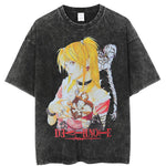 Harajuku Streetwear - Vintage Washed "Misa" Oversized Tee - Shop High Quality Japanese Streetwear, Anime Clothing, Asian Street Fashion and Many More!